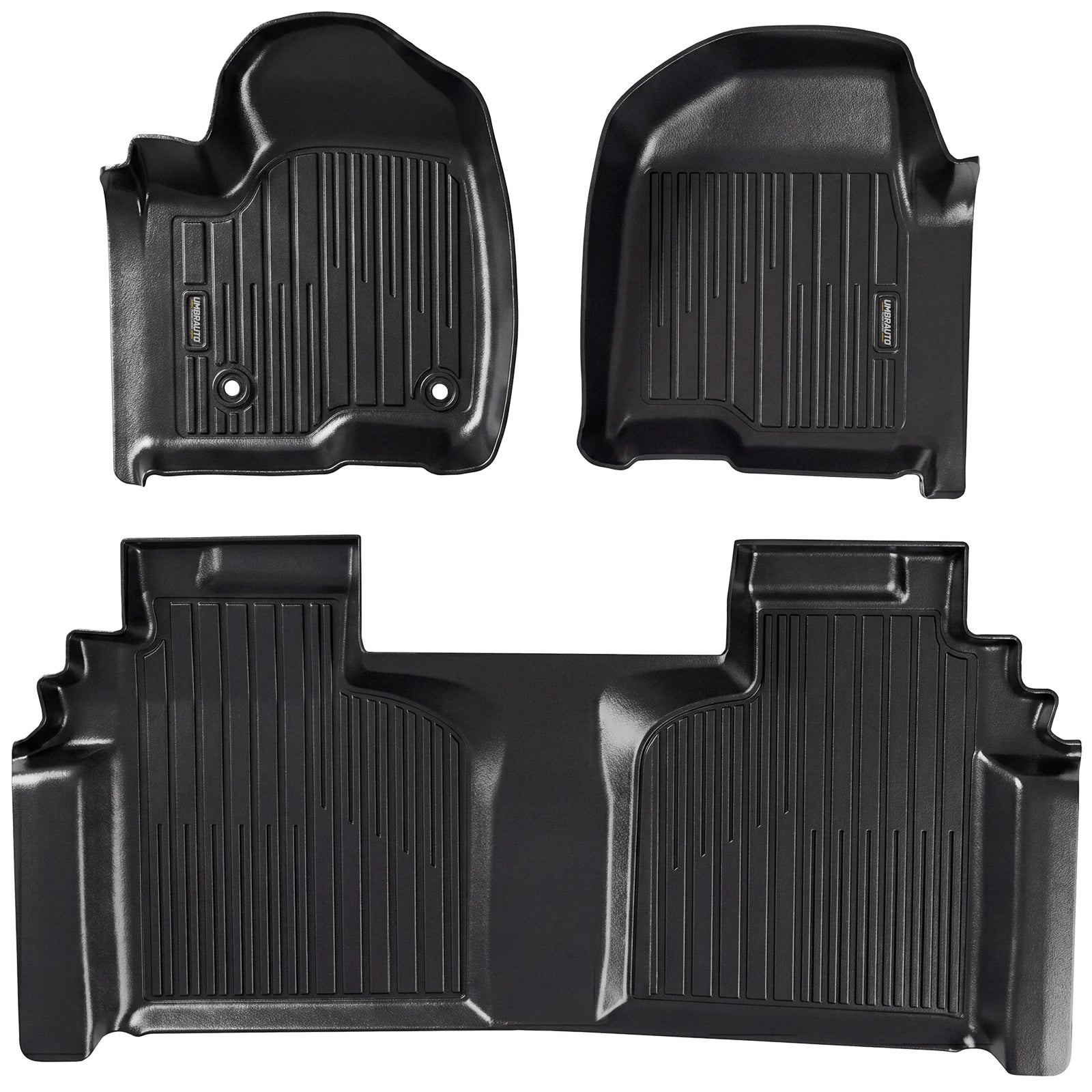Umbrauto Floor Mats for Chevy Silverado/GMC Sierra Crew Cab 1500 (2019–2026), 2500/3500HD (2020–2026), All Weather TPE Custom Truck Floor Liners Fit Carpet Floor, with Rear Under-Seat Storage