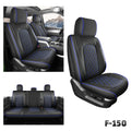 Umbrauto Custom Fit Seat Covers for Ford F150, Pickup Truck Nappa Leather Seatcovers for 2015-2025 Ford F150 SuperCrew/ 2017-2025 F250 F350 F450 Super Duty Crew Cab XL XLT Lariat King Ranch Platinum,Blue