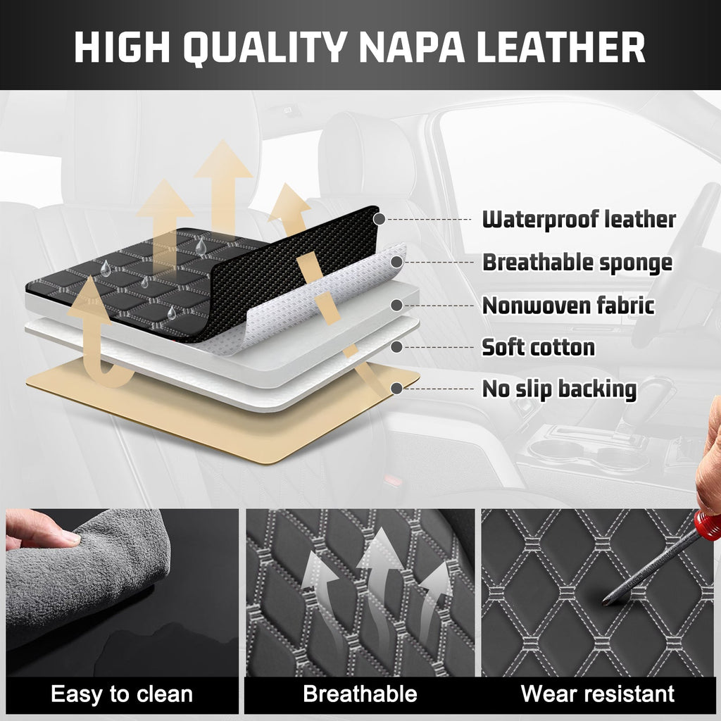 Umbrauto Truck Seat Cover for Ford-150 Series,Grey