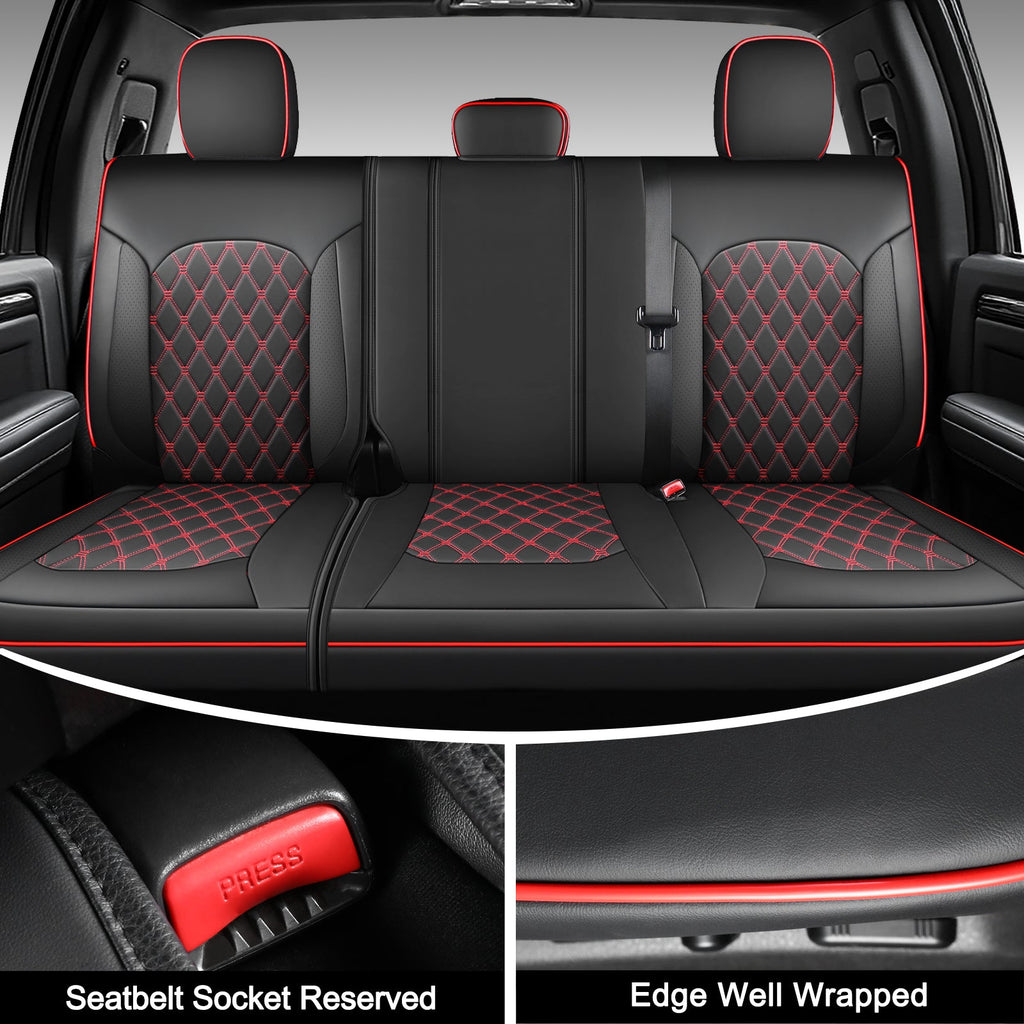 Umbrauto Truck Seat Cover Fit for  Silverado/Sierra,Red