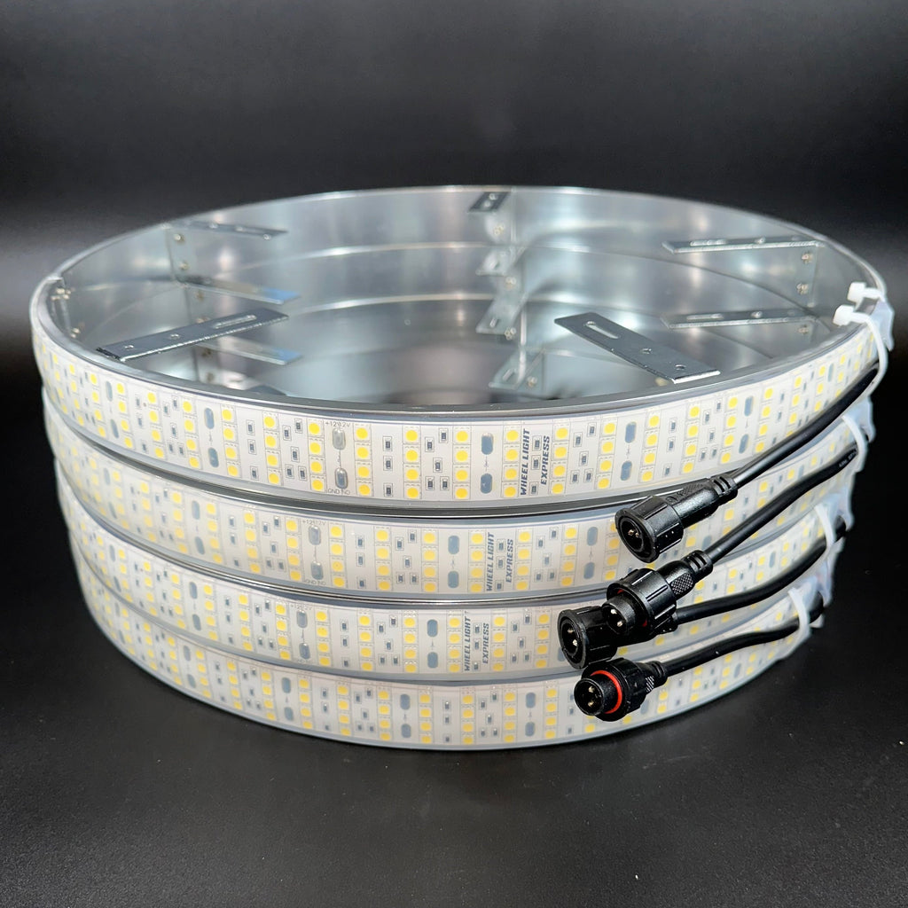 Quad Row White Wheel Lights