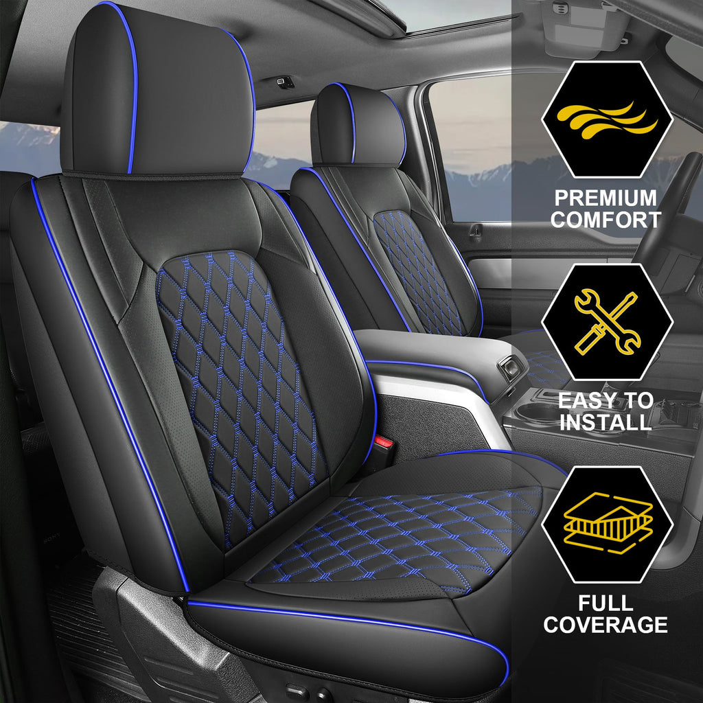 Umbrauto Truck Seat Cover Fit for Silverado and Sierra,Blue