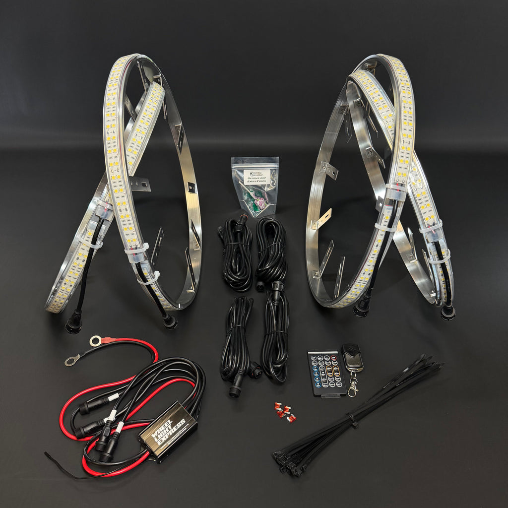Double Row White Wheel Lights