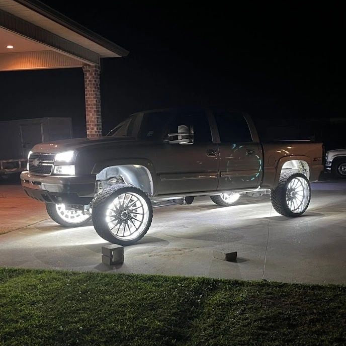 Quad Row White High Density Wheel Lights