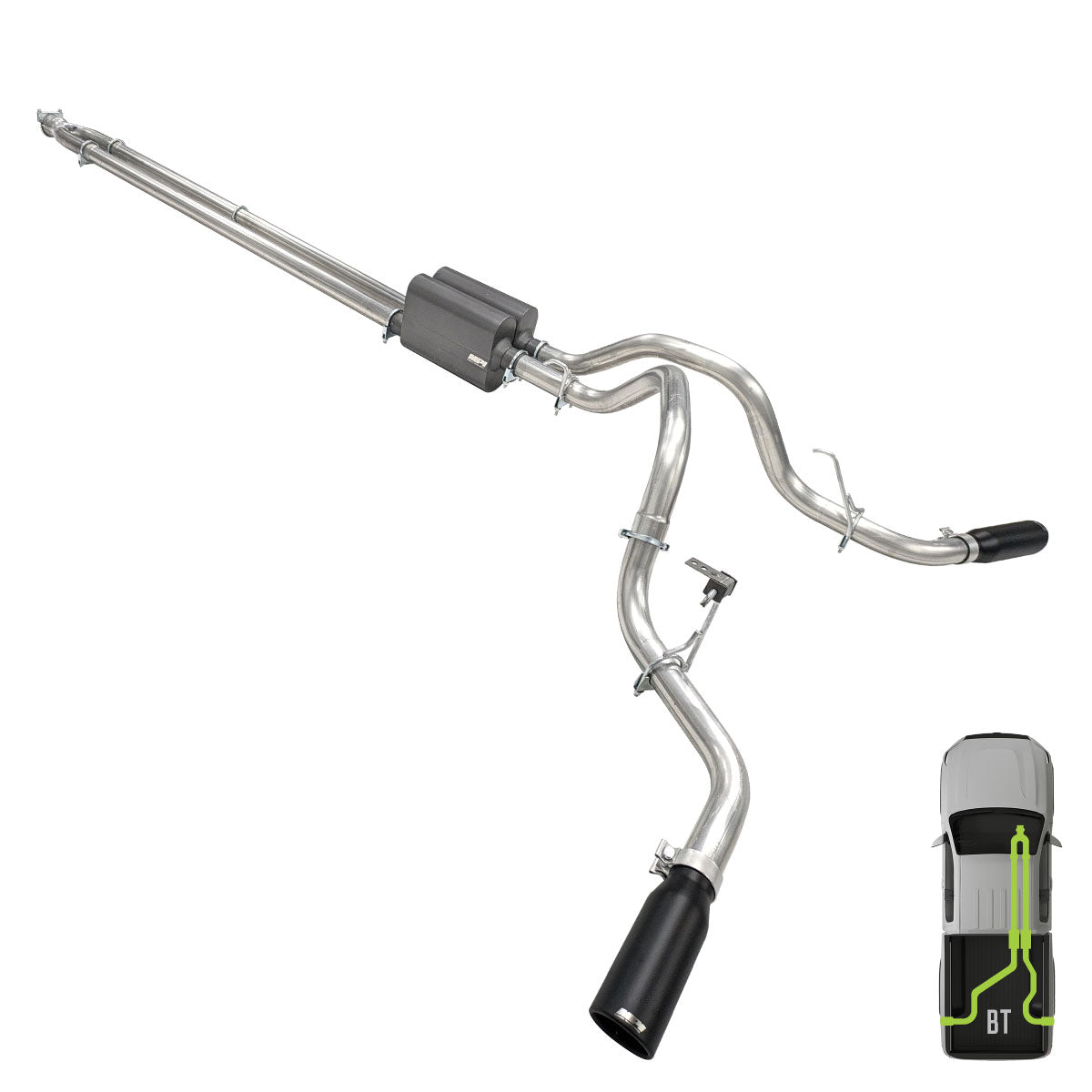 Ford, 2009-2020, Eco boost, Clamp/On - MPI Exhaust Cat-Back Dual Exhaust Kits