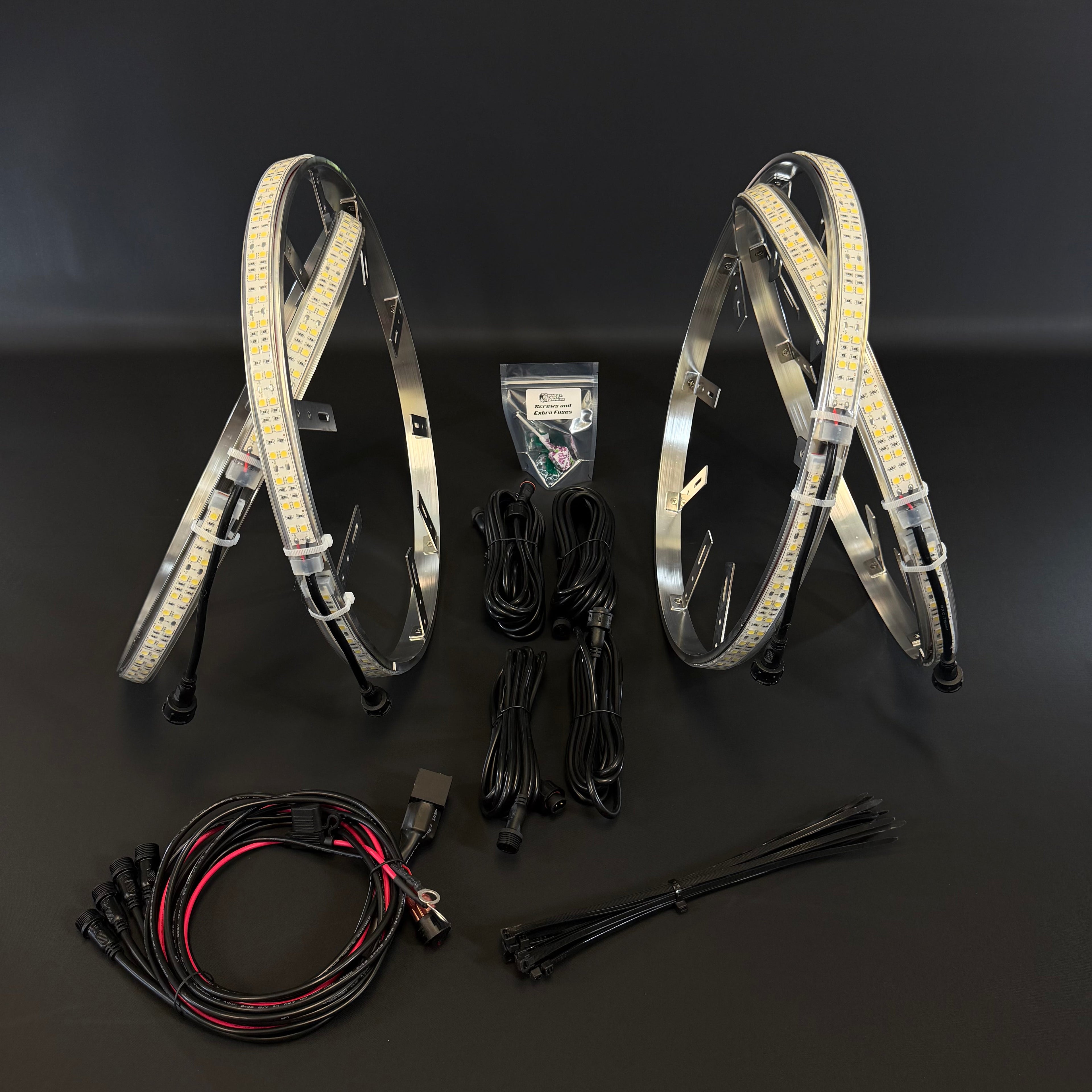 Double Row White Wheel Lights
