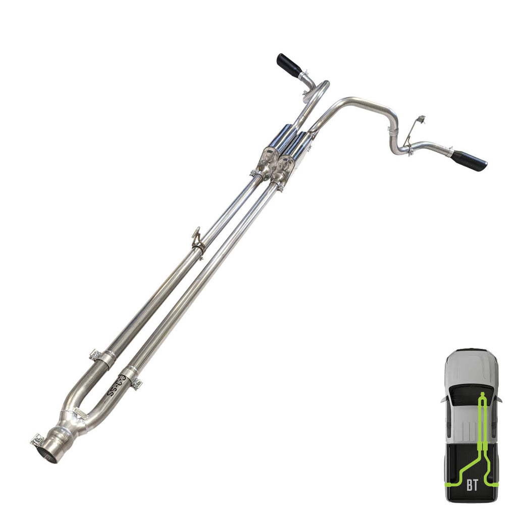Ford, 2021-2026, Ecoboost - Stainless - MPI Exhaust Cat-Back Dual Stainless Kit
