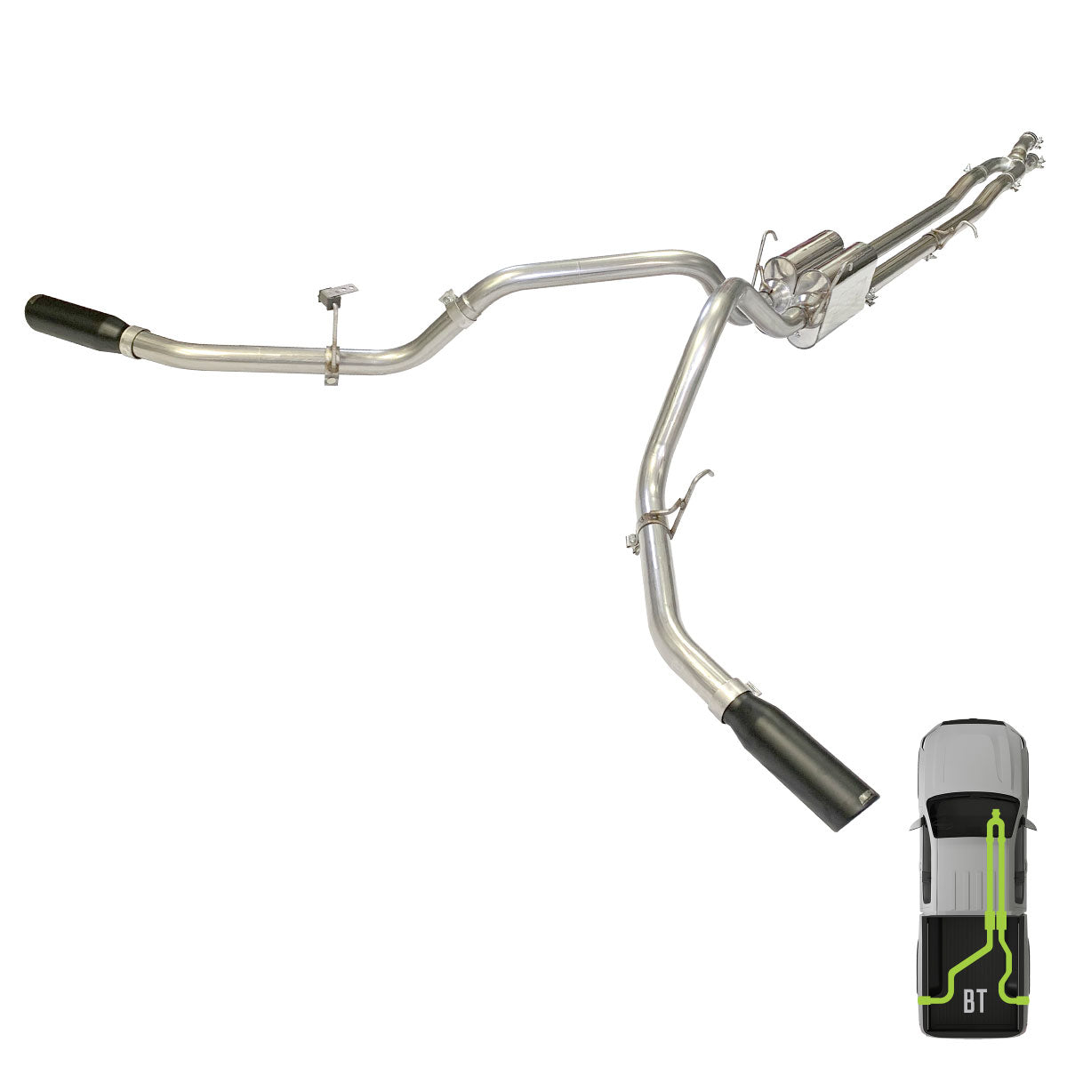 Ford, 2017-2026, 6.2L-7.3L - Stainless - MPI Exhaust Cat-Back Dual Stainless Kits