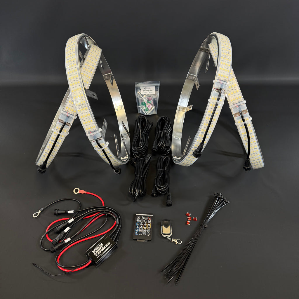 Quad Row White Wheel Lights