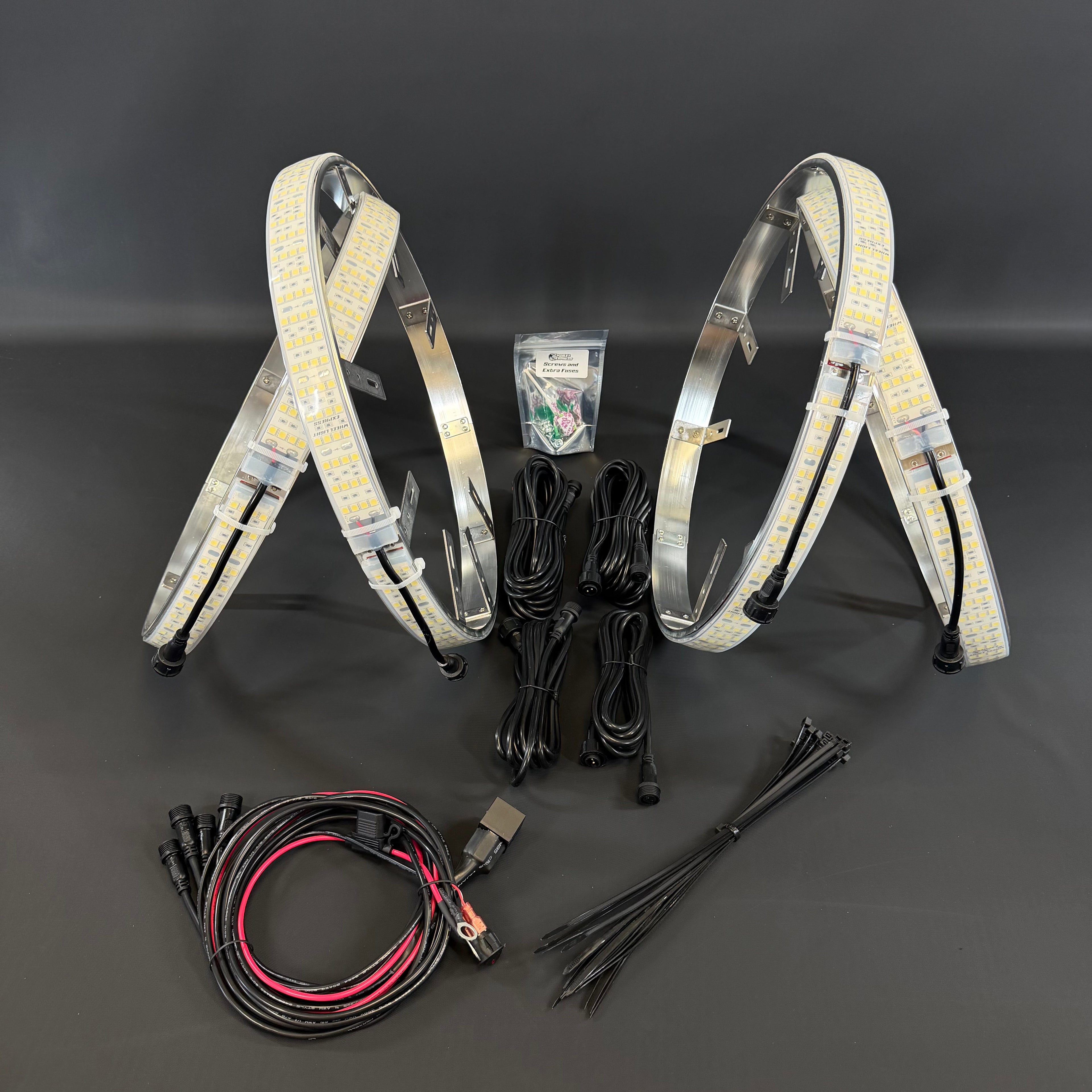 Quad Row White Wheel Lights