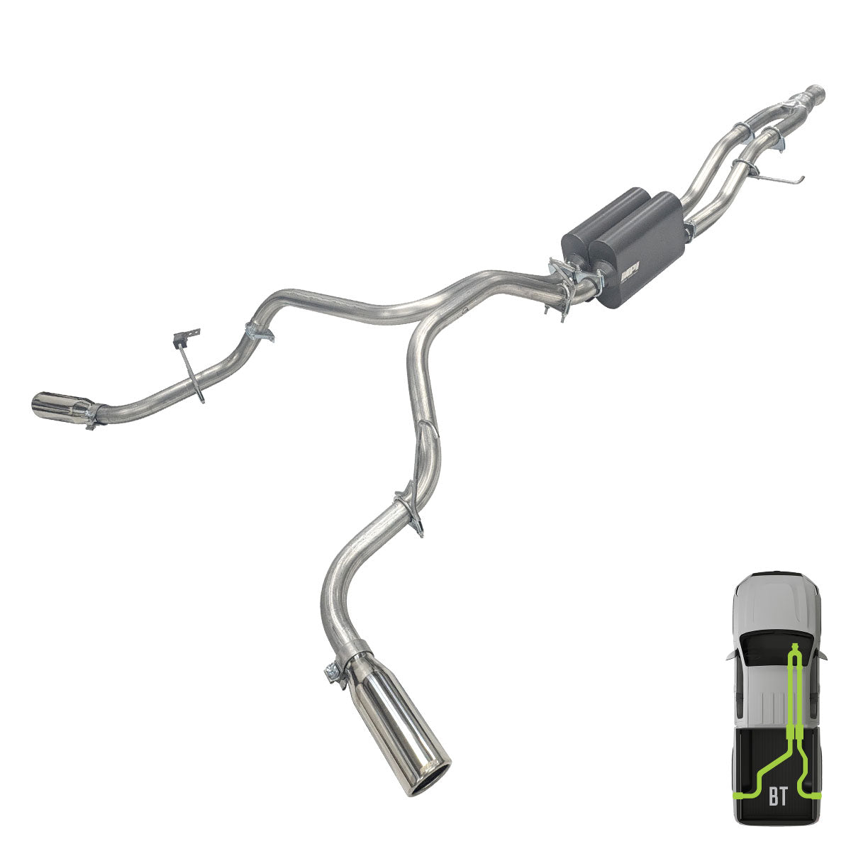 Suburban/Yukon, 2015-2020, 5.3L - Stainless - MPI Exhaust Cat-Back Dual Exhaust Kits