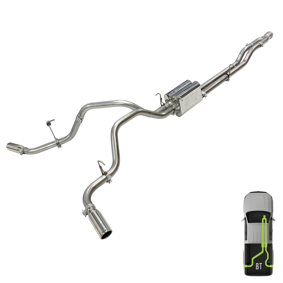 GMC/Chevy, 2019-2026, 6.6L, Clamp-on, MPI Exhaust Cat-Back Dual Exhaust Kits