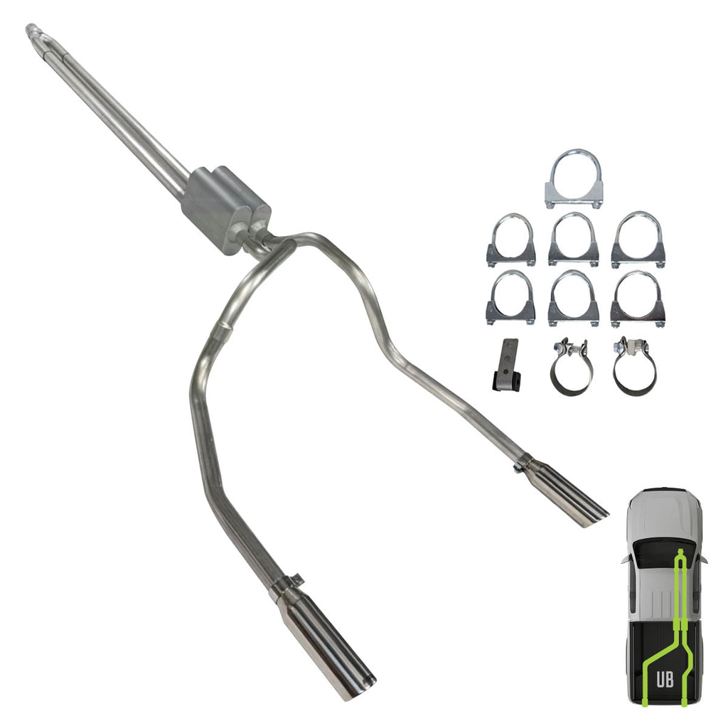 GMC/Chevy, 2007-2013, 5.3L, Clamp/On - Truck Cat-Back Dual Exhaust Kits