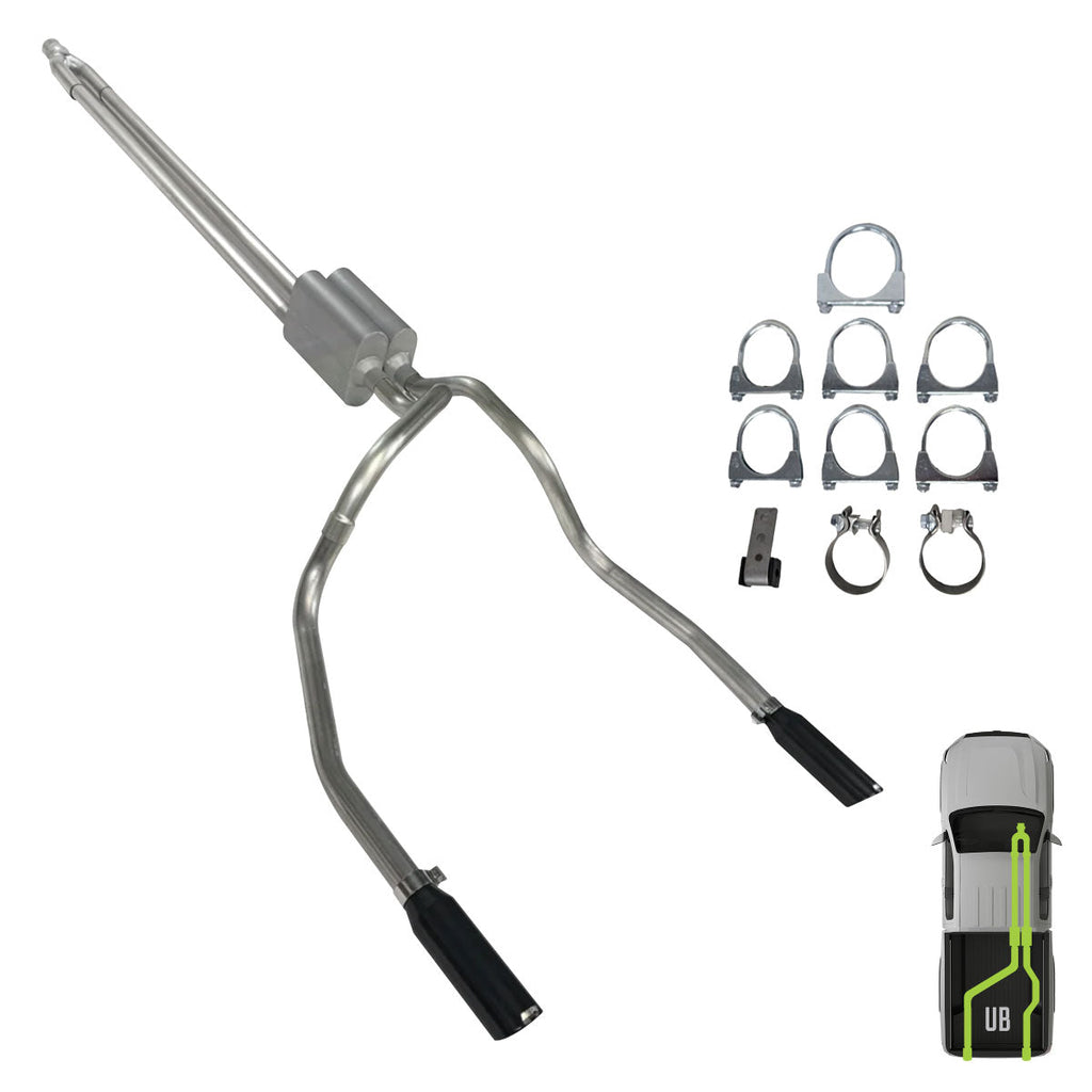 GMC/Chevy, 2014-2018, 5.3L, Clamp/On - Truck Cat-Back Dual Exhaust Kits