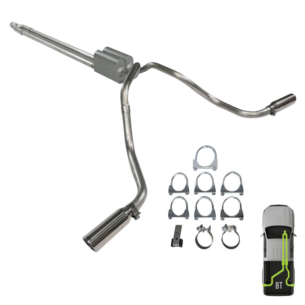 GMC/Chevy, 2014-2018, 5.3L, Clamp/On - Truck Cat-Back Dual Exhaust Kits