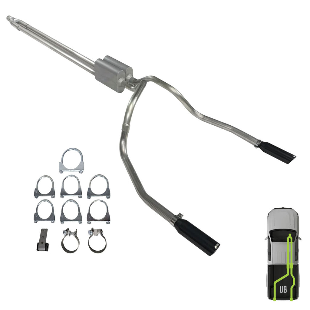 GMC/Chevy, 2007 - 2011, 6.0L Clamp/On - Truck Cat-Back Dual Exhaust Kits