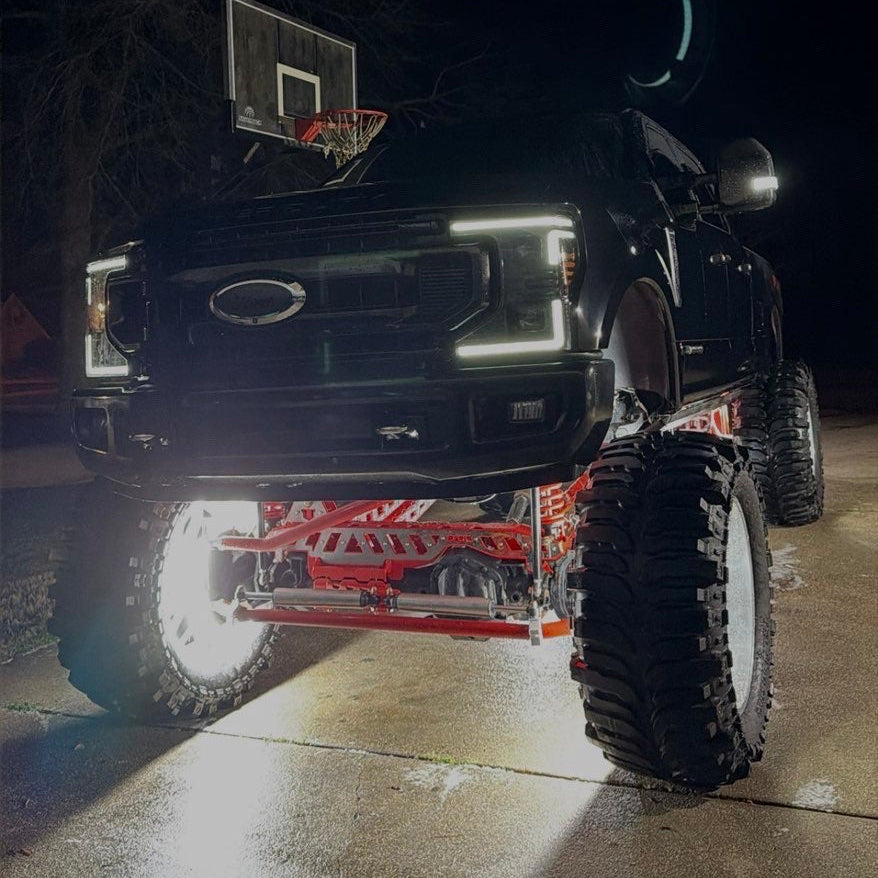 Quad Row White Ultra High Density Wheel Lights