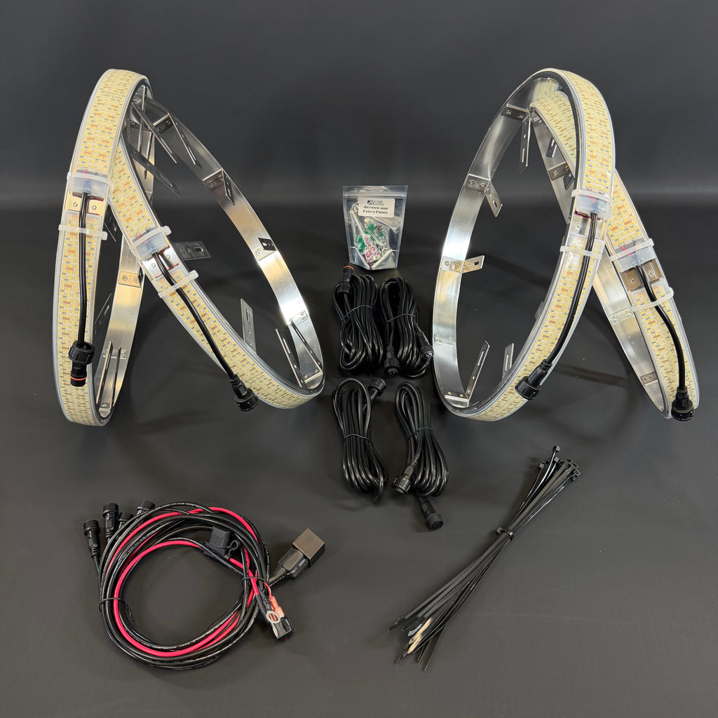 5 Row White High Density Wheel Lights