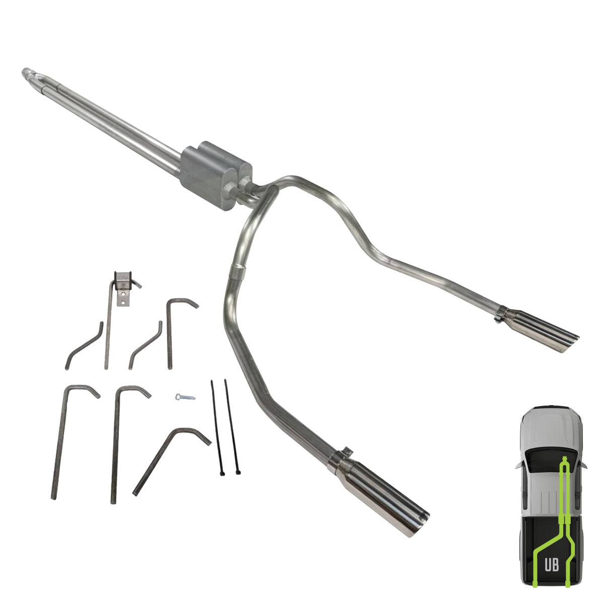Dodge, 2004-2008, 4.8L 5.7L, Weld/On - MPI Exhaust Cat-Back Dual Exhaust Kits