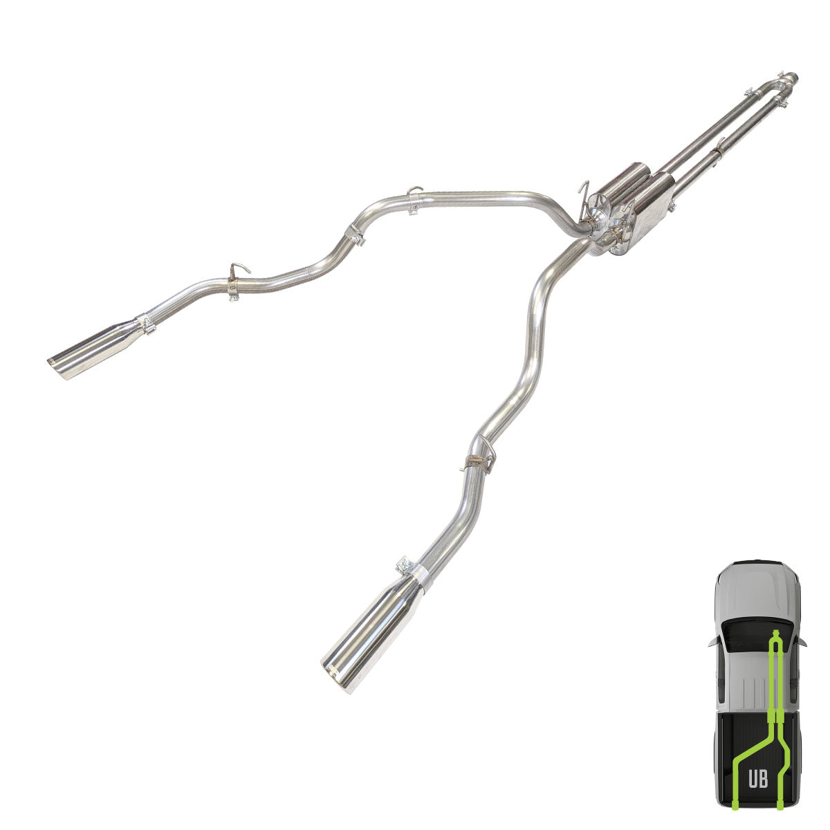 RAM, 2009-2024, 5.7L, Clamp/On - MPI Exhaust Cat-Back Dual Exhaust Kits