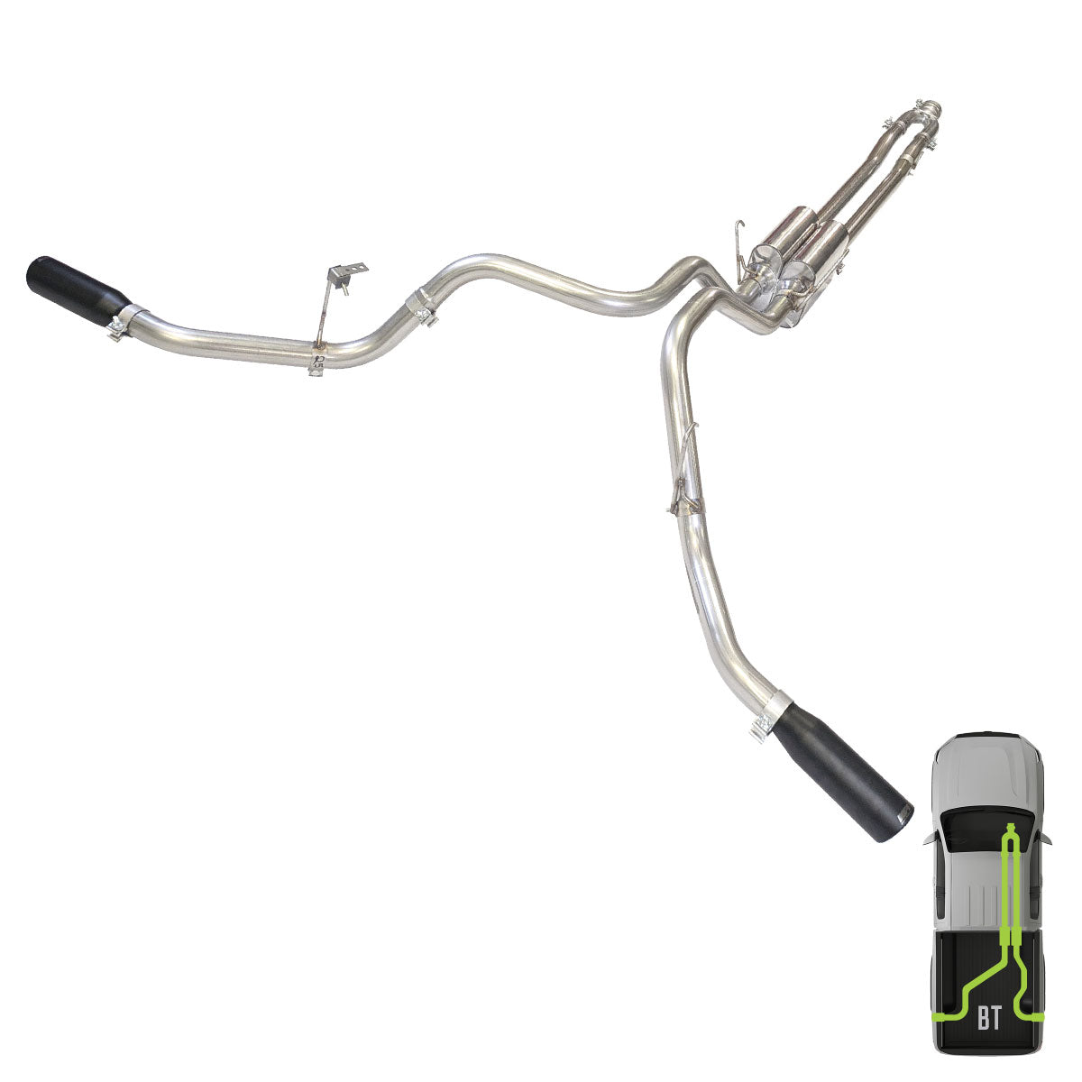 RAM, 2011-2026, 6.4L, Stainless - MPI Exhaust Cat-Back Dual Stainless Kits