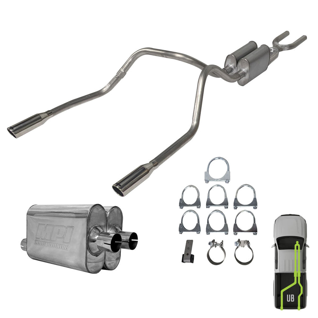 Toyota Tundra, 2014-2021,  5.7L - Stainless - MPI Exhaust Cat-Back Dual Exhaust Kits